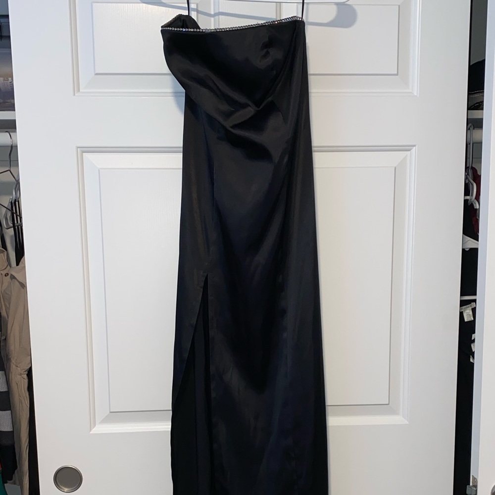 Black custom formal dress